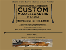 Tablet Screenshot of custommuzzleloaders.com